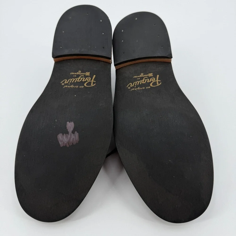 Original Penguin Munsingwear Black Leather Derby Dress Shoes Lace Up Round Toe‎